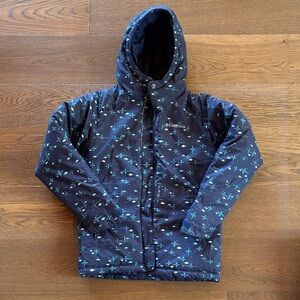 Columbia Kids' Navy and Teal Patterned Puffer Jacket